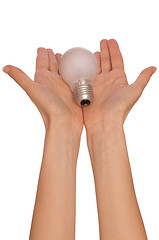 Image showing lamp in the woman's hand