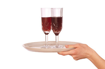 Image showing three glasses champagne