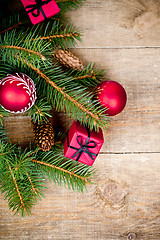 Image showing christmas fir tree with decoration