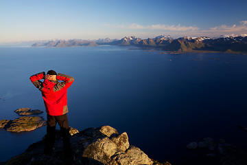Image showing Man with scenic panorama