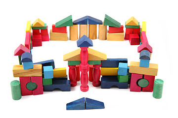 Image showing color wooden blocks 