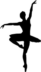 Image showing Dance, girl, ballet, silhouettes