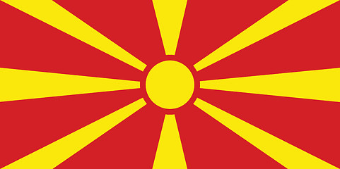 Image showing Flag of Macedonia