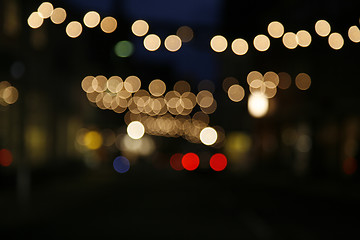 Image showing Lights in town