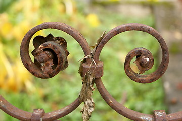 Image showing detail of cast iron fence