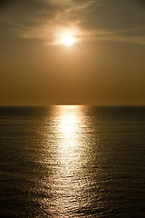 Image showing beautiful seascape sunset sunrise in summer