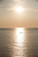 Image showing beautiful seascape sunset sunrise in summer