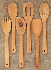 Image showing Wooden Utensil Set