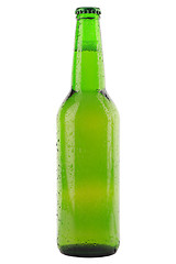 Image showing Green beer bottle