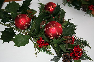 Image showing Christmas twig with decoration
