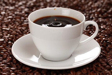 Image showing Coffee with drops
