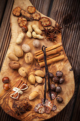 Image showing Spices and nuts for Christmas