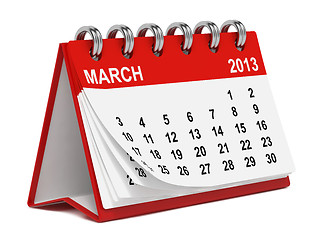Image showing Desktop Calendar Against White.