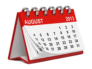 Image showing Desktop Calendar Against White.