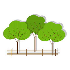 Image showing Green forest icon on white