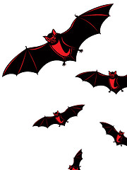 Image showing Halloween card with bats