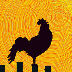 Image showing Rooster sketch background