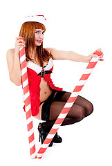 Image showing Sexy Santa girl