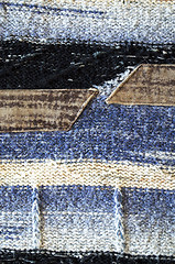 Image showing Macro background of old wool pullover material 