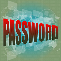 Image showing The word password on digital screen, business concept