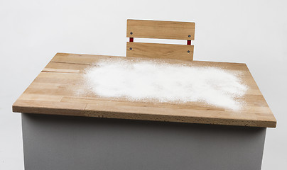 Image showing childrens desk with flour