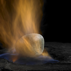 Image showing burning stone