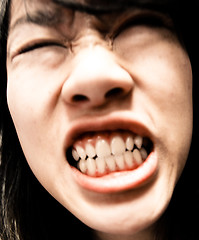 Image showing Frustrated Asian girl