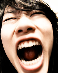 Image showing Frustrated Asian girl