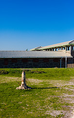 Image showing Robben Island barbed wire post