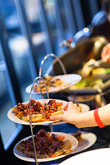 Image showing Appetizers at a buffet