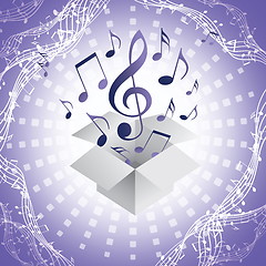 Image showing abstract music background with musical notes, EPS10