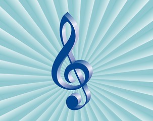 Image showing abstract music background with musical key
