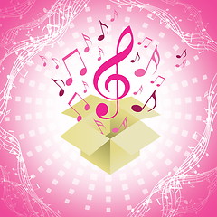 Image showing abstract music background with musical notes, EPS10