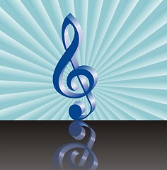 Image showing abstract music background with musical key