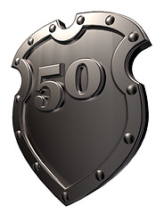 Image showing number on metal shield