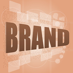 Image showing Brand concept in word tag cloud, business concept