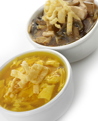 Image showing Egg Drop And Hot and Sour Soups