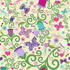 Image showing Seamless valentine vivid pattern