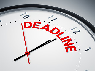 Image showing deadline