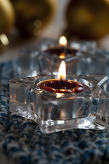 Image showing Candles and baubles