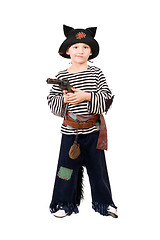 Image showing Boy with gun dressed as a pirate