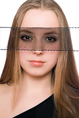 Image showing Close-up portrait of beautiful young woman