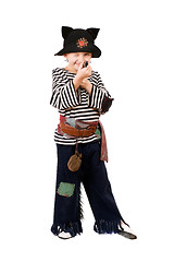 Image showing Boy dressed as a pirate. Isolated