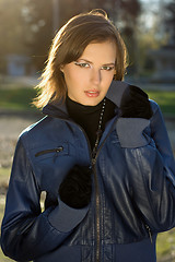 Image showing girl in autumn park