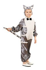 Image showing Boy dressed as cat. Isolated