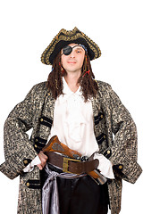 Image showing Portrait of man dressed as pirate