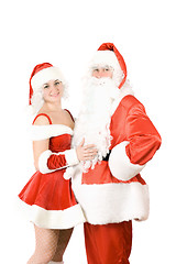 Image showing Santa Claus and Snow Maiden