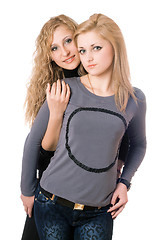 Image showing Portrait of two attractive young women