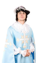 Image showing young man dressed as musketeer
