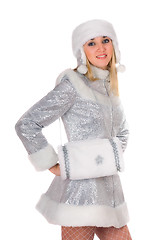 Image showing Portrait of a happy sexy Snow Maiden